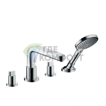 Смеситель для ванны Hansgrohe Metris S с ручным душем, хром (31447000) - фото 1