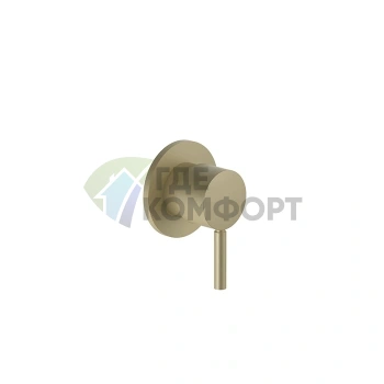 Переключатель Fantini Nostromo на 3 источника, 1/2, Matt British Gold PVD (50 P6 1679B) - фото 1