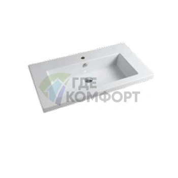 Раковина Artceram WASHBASINS GAP встраиваемая 86х51 см с 1 отв под смесительитель со слив переливом цвет белый - фото 1
