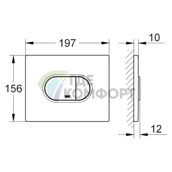 Кнопка смыва для унитаза Grohe Arena Cosmopolitan 38858000 хром - фото 3
