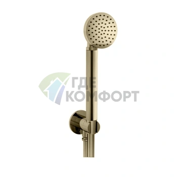 Ручная лейка Fantini Icona Classic со шлангом и держателем (никель PVD) (53 95 R043) - фото 1
