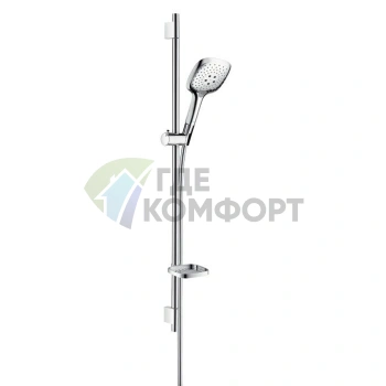 Душевой набор HG Raindance Select E с ручным душем 150, технологиями RainAir, CaresseAir, Mix и штангой 90 см, цвет хром (27857000) - фото 1