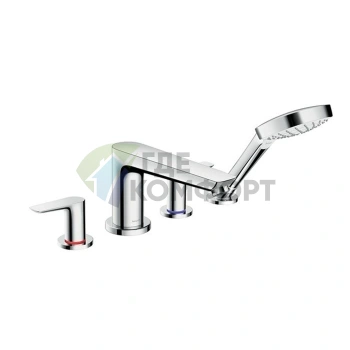 Смеситель для ванны Hansgrohe Talis E с ручным душем, хром (71748000) - фото 1