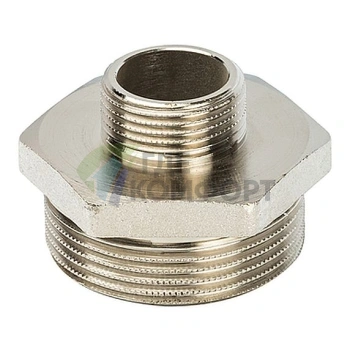 Ниппель STOUT НН переходной 1 1/2 x 3/4 никелированный - фото 1