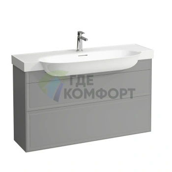 Подвесная тумба Laufen New Classic 118 см, 2 ящика, серый цвет (4.0605.2.085.627.1) - фото 1