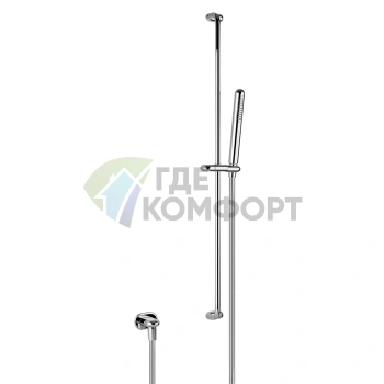 Gessi Goccia Душевая штанга с ручным душем и настенным выводом воды, хром (33642#031) - фото 1