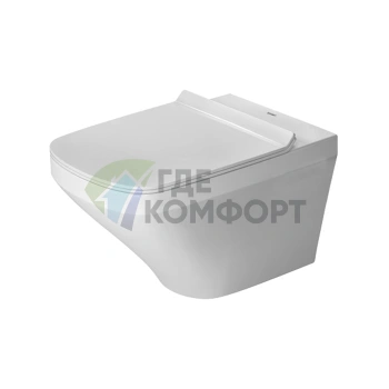 Комплект Duravit DURASTYLE: подвесной унитаз с сиденьем-микролифтом (белый) (255209+006379)) - фото 1