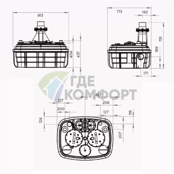 Канализационная насосная станция SFA Sanicubic 2 XL Thriphase - фото 4