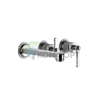 Смеситель для ванны GESSI VENTI20: однорычажный встраиваемый с двухпозиционным переключателем (хром) (65042#031) - фото 1