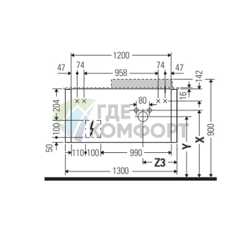 Подвесная тумба Duravit Happy D.2 Plus белая глянцевая 35,4x130 см (HP4932L2222) - фото 2