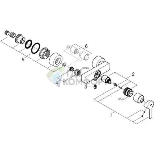 Смеситель для душа Grohe Lineare 33865001: Стильный дизайн и точная регулировка температуры - фото 3