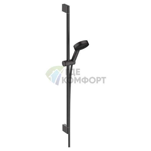 Душевой гарнитур Hansgrohe Pulsify Select 105 3jet Relaxation с технологией релаксации, черный матовый (24170670) - фото 1
