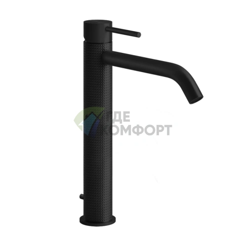 Стильный высокий смеситель GESSI 316 для раковины с донным клапаном, цвет Black XL (54403#299) - фото 1