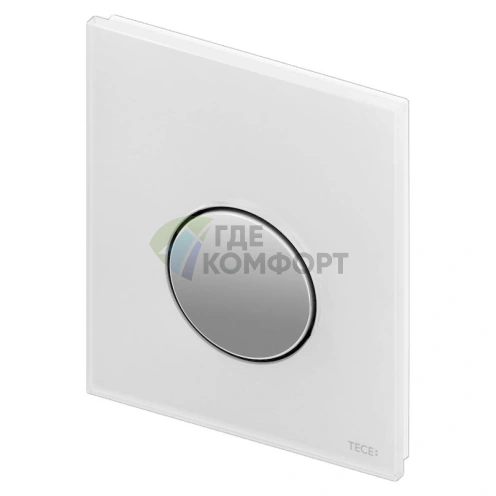 Кнопка для унитаза TECE Loop Urinal 9242660: белое стекло с хромом - фото 2