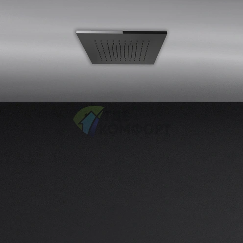 Gessi Minimali — встраиваемая душевая система с тропическим ливнем 350х350 мм, цвет Mirror Steel (57801#238) - фото 1