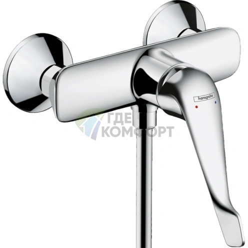 Смеситель для душа Hansgrohe Novus Care настенный однорычажный с длинной ручкой (71926000) - фото 1