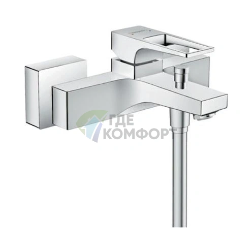 Смеситель Hansgrohe Metropol для ванны с душем: точное направление воды - фото 1
