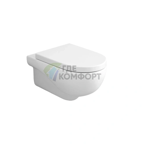 Подвесной унитаз AZZURRA NUVOLA 55x35 см безободковый белый с системой инсталляции KIT2000CF (NUV100E/SOSK bi)) - фото 1