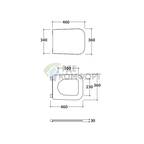 Сиденье для унитаза GLOBO Stone 52 см STS05/ST002 черный матовый с микролифтом (ST022.AR/cr) - фото 2