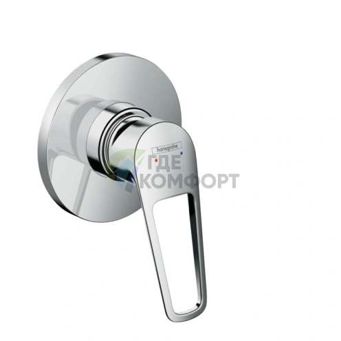 Встраиваемый смеситель для душа Hansgrohe Novus Loop: 1 источник, малая розетка, хром (71361000) - фото 1
