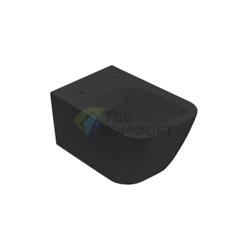 Подвесной унитаз GLOBO Stone безободковый, скрытый монтаж, черный матовый (STS05.AR) - фото 1