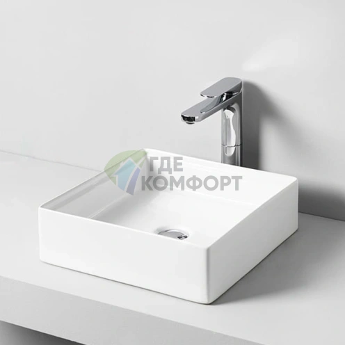 Раковина накладная Artceram Scalino 38x38 см, матовый белый, без отверстия (SCL001 05 00) - фото 1