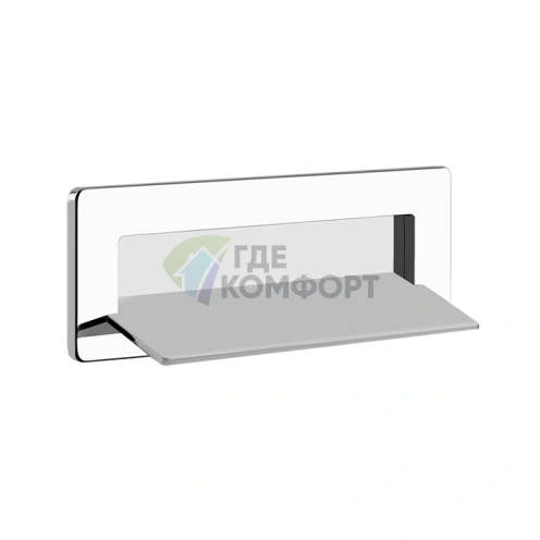 Настенный прямоугольный каскадный излив для душа Gessi iSpa в цвете Mirror Steel (39895#238) - фото 1