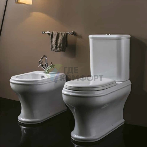 Бачок для унитаза моноблока AZZURRA CHARME белый CHCSMB000000 (CHA400/MBL bi)) - фото 1