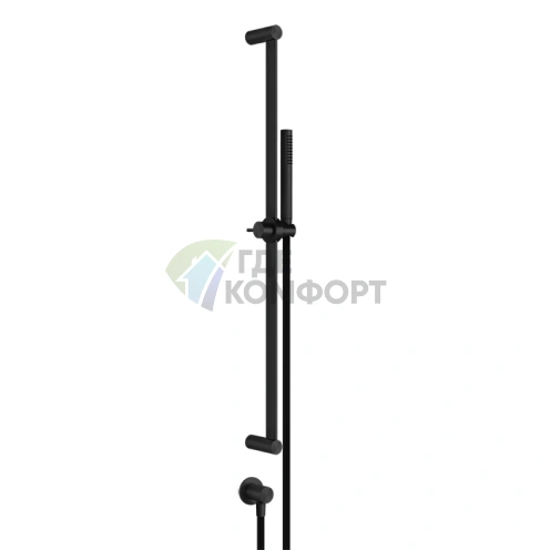 GESSI 316: Душевая штанга с лейкой и системой легкой очистки, Black XL (54045#299) - фото 1