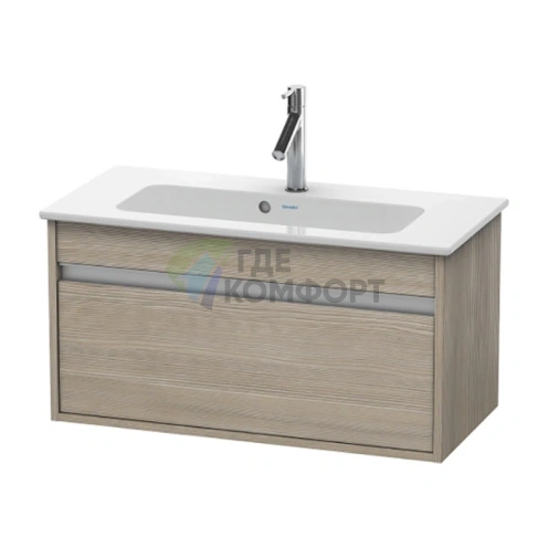 Тумба под раковину Duravit Ketho 80 см с выдвижным ящиком, цвет сосна серебристая (KT642303131) - фото 1