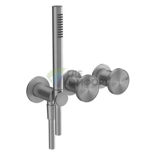 Смеситель для ванны GESSI Origini встраиваемый: 2 выхода, ручная лейка, хром (66036#031) - фото 1
