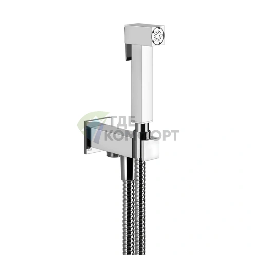 Гигиенический душ Gessi Rettangolo с выводом воды 1/2, хром (20023#031) - фото 1