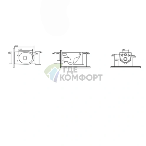 Крышка-сиденье для унитаза KERASAN Aquatech SLIM белая с микролифтом (379101) - фото 2