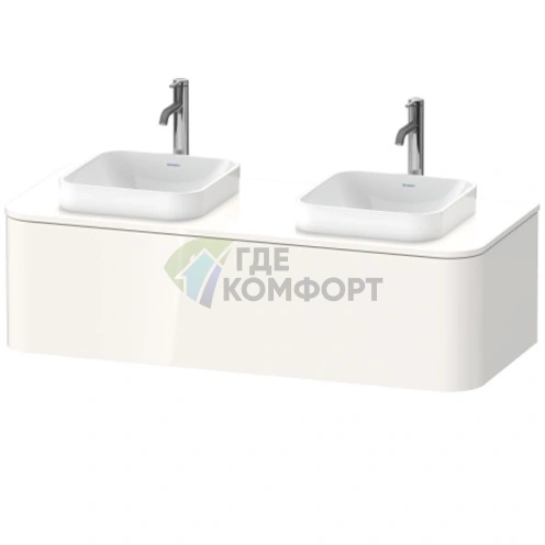 Подвесная тумба Duravit Happy D.2 Plus, белая глянцевая, 1 ящик (HP4943B2222) - фото 1