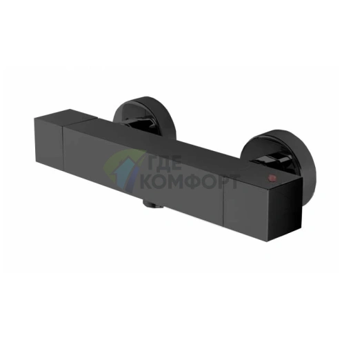 Термостат для душа Bossini Cube наружный 1/2 матовый черный (Z004103.073) - фото 1