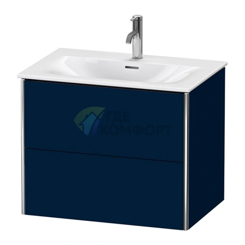 Тумба подвесная Duravit XSquare 234473 с 2 ящиками, 560x710x478 мм, цвет Night Blue SaM (XS432309898) - фото 1