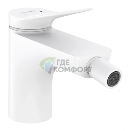 Смеситель для биде Hansgrohe Vivensis однорычажный с донным клапаном матовый белый (75200700) - фото 1