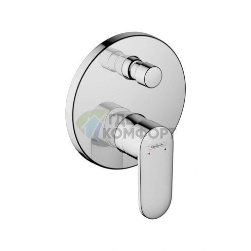 Смеситель для ванны Hansgrohe Vernis Blend встраиваемый с переключателем (хром) (71466000) - фото 1