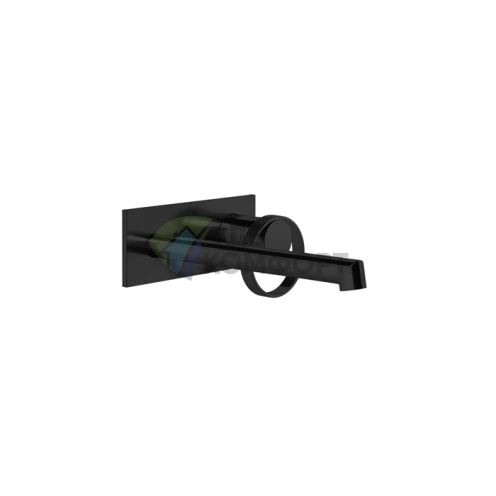 Настенный смеситель Gessi Anello с изливом 194-214 мм, цвет Black XL (63389#299) - фото 1