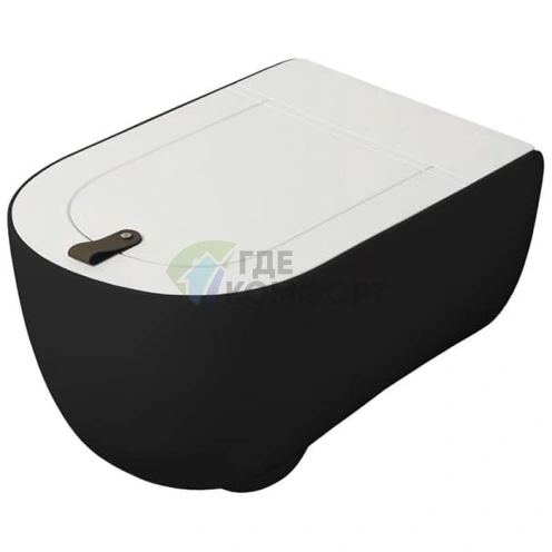 Унитаз подвесной Artceram THE ONE безободковый, черный матовый (THV001 17 00 nero matt) - фото 1