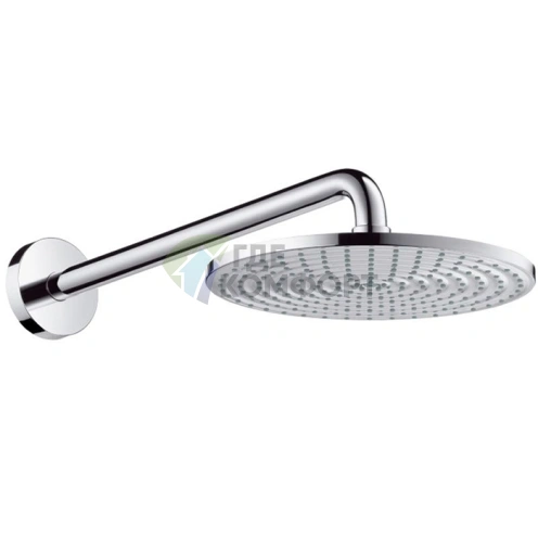 Верхний душ HG Raindance S Air с технологией RainAir, 240 мм, настенный держатель 390 мм, хром (27474000) - фото 1