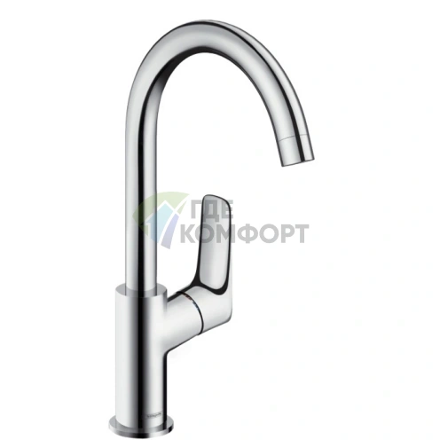 Смеситель для раковины Hansgrohe Logis на 1 отверстие без донного клапана, хром (71131000) - фото 1
