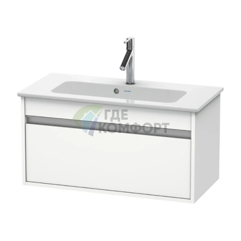 База под раковину Duravit Ketho 410x800x385 с выдвижным ящиком, белый матовый (KT642301818) - фото 1