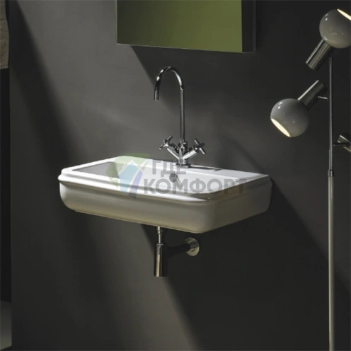 Подвесная раковина AZZURRA CHARME 55×46 см белая с отверстием под смеситель - фото 1