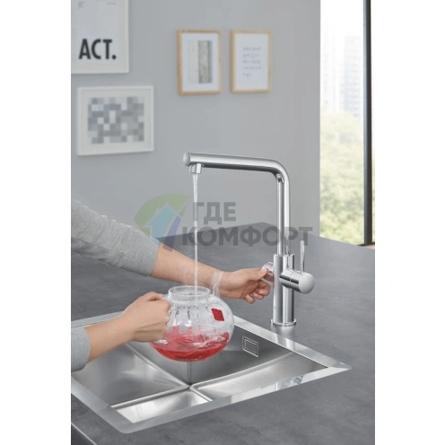 Смеситель Grohe Red II Duo для кухни с системой мгновенного нагрева воды - фото 4