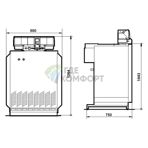 Газовый котел Buderus Logano G334-73 WS (73 кВт)(AW.50.2-Kombi) - фото 3