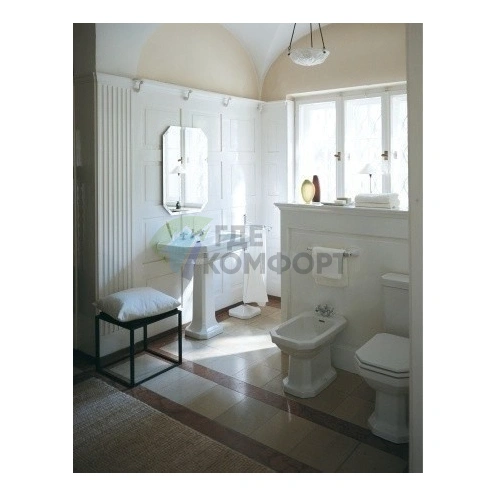 Раковина Duravit 1930 с переливом, 70x50 см, белая (4387000301) - фото 4