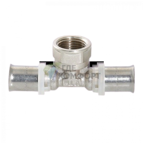 Тройник пресс с внутренней резьбой 26х1/2х26 Valtec - фото 3