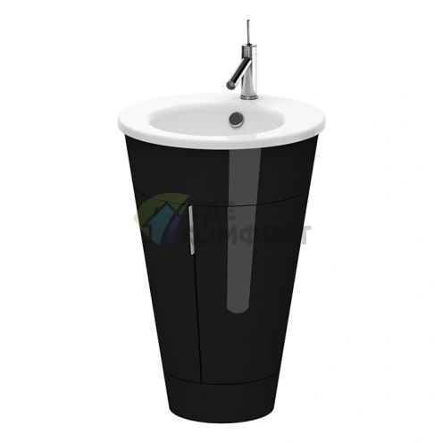 Тумба напольная Duravit Starck 1 600 мм глянцевый черный (S1952004040) - фото 1