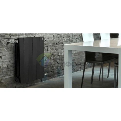 Радиатор биметаллический Royal Thermo Piano Forte 500 noir sable 6 секций-черный - фото 2
